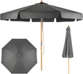 Parasol de Jardin Inclinable avec Protection UV et 8 Baleines en Bois