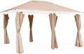 Ensemble Complet Beige pour Tonnelle 3x4m avec Rideaux