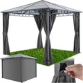 Tonnelle de Jardin 3x3m en Aluminium avec Toit Imperméable et Protection Anti-UV