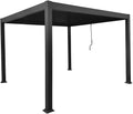 Pergola Bioclimatique Autoportante en Aluminium, Lames Orientables, 9 m², Couleur Anthracite - Modèle Amalfi