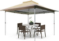 Tonnelle de Jardin Instantanée 3,6m x 3,6m avec Toit Ventilé et Sac à Roulettes - Idéale pour Réceptions, Camping et Barbecues