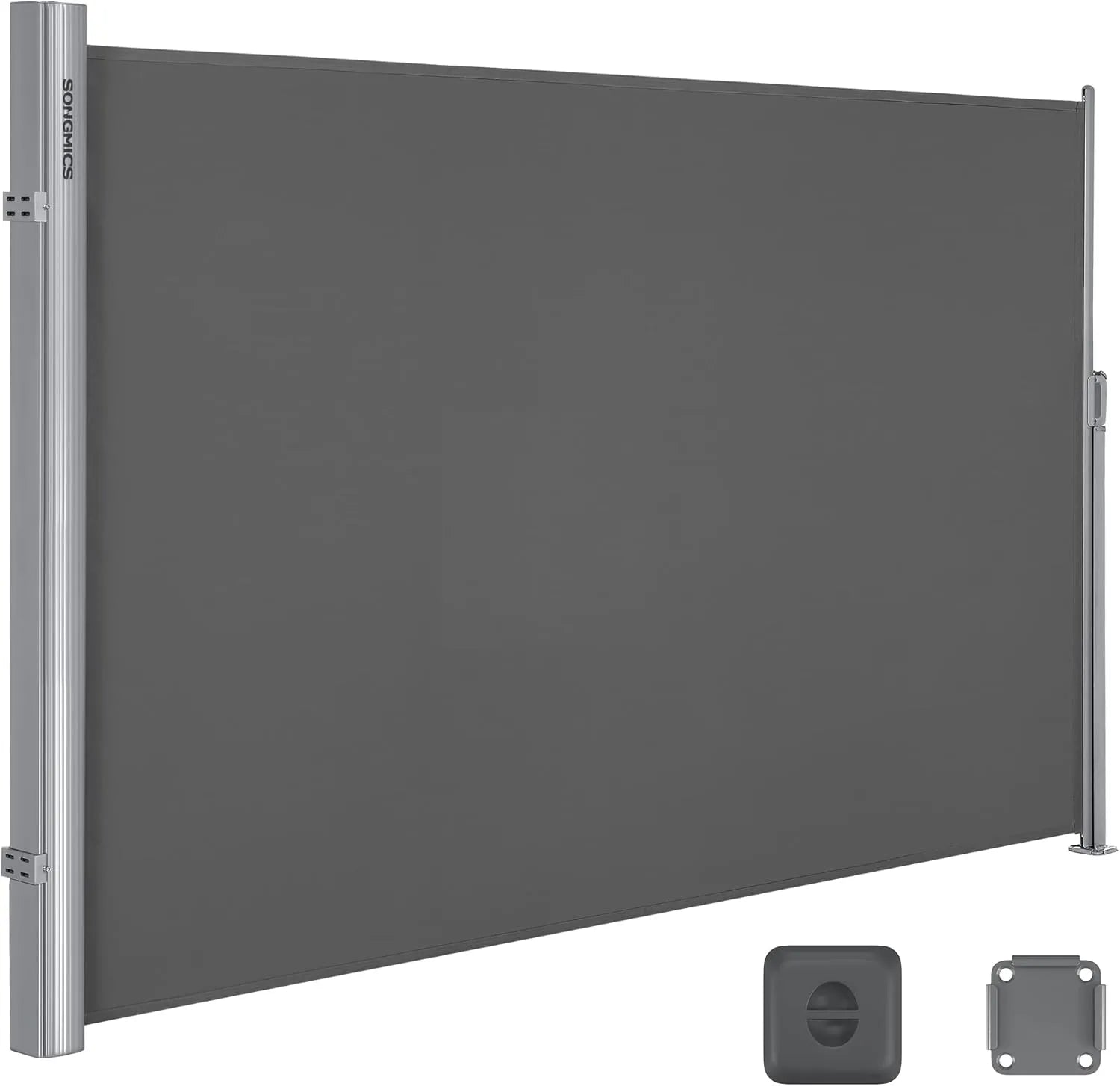 Paravent Extensible en Aluminium 160 x 350 cm pour Balcon et Jardin - Anthracite