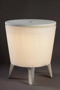 Table de Bar Réfrigérante Keter avec Éclairage pour Jardin, Blanche, 30L