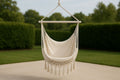 Chaise Hamac Suspendue Extérieur Beige Coton Macramé